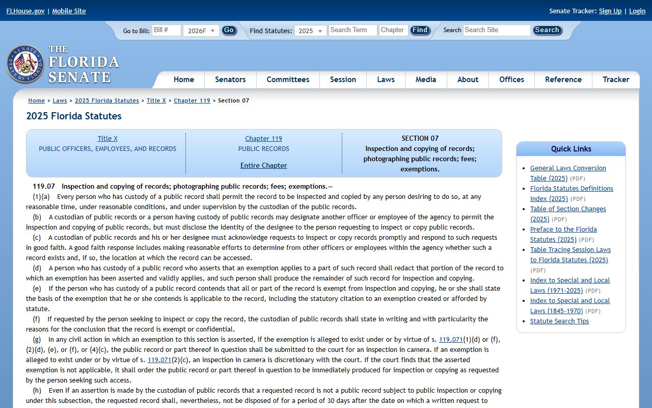 Florida public records statute behind Washington County jail mugshots