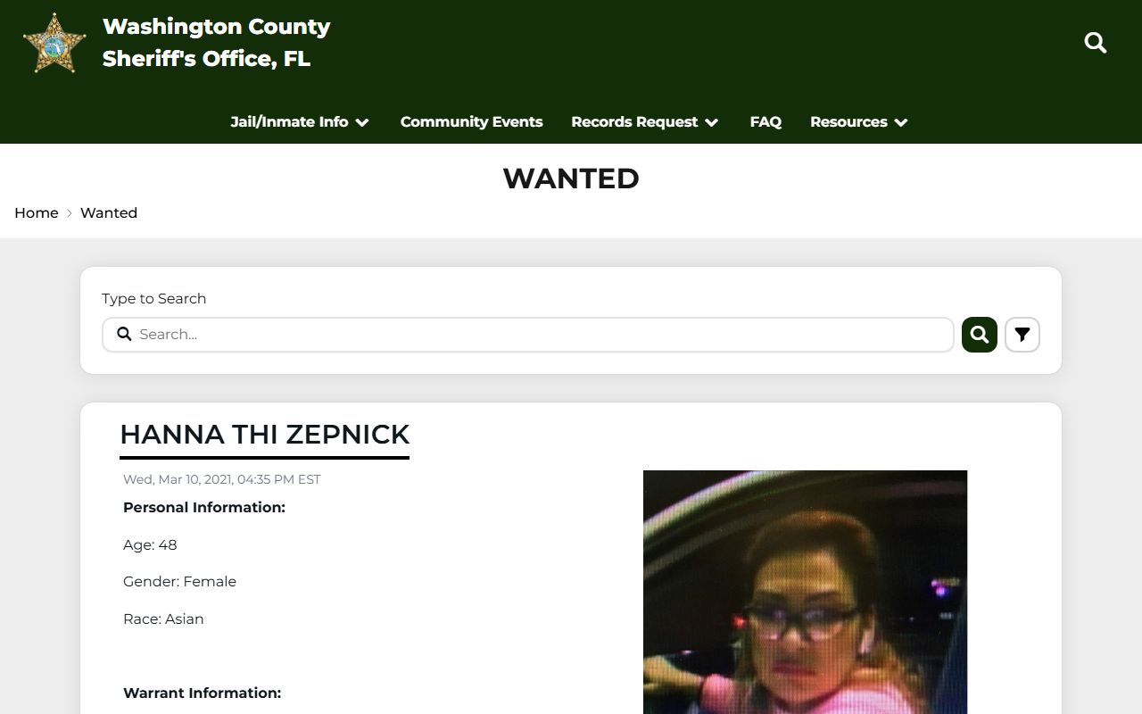 Washington County wanted page photos compared with jail mugshots